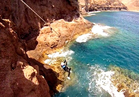 Gran Canaria coasteering zipline