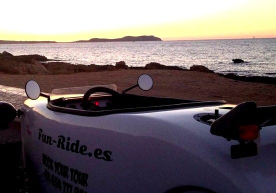 Hot rod car for Ibiza sunset tour