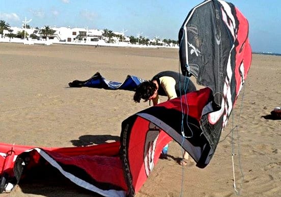 Kitesurf in Lanzarote beach