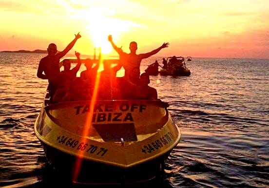 Sunset jetboat in Ibiza