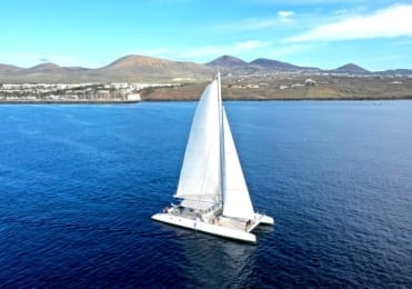 Sailing on catamaran in Lanzarote platinum tour