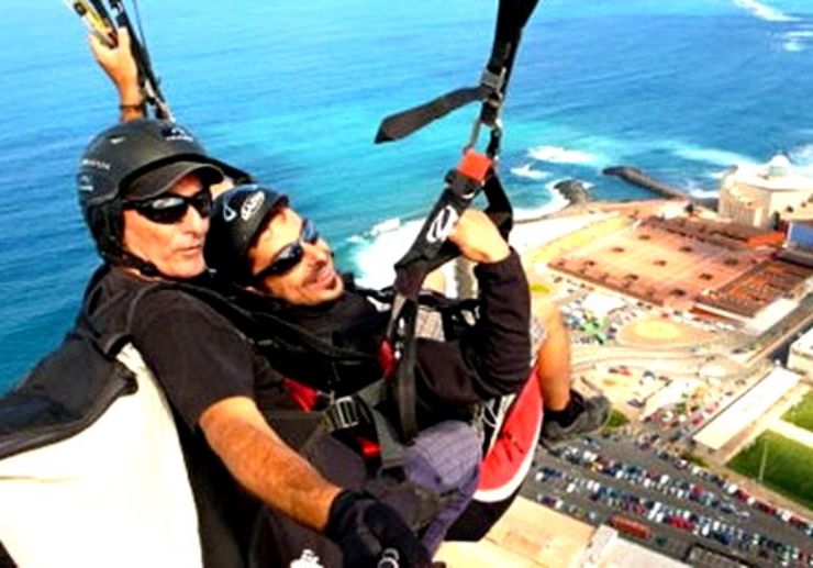 Paragliding over the sky of Gran Canaria