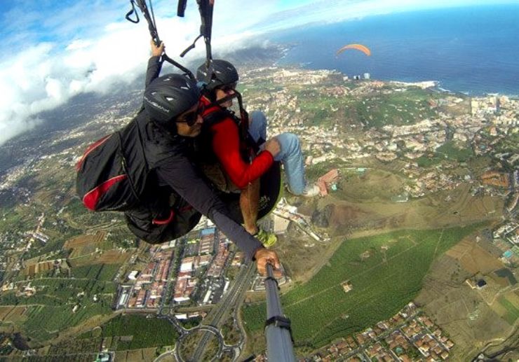 Paraglide over amazing Tenerife coast