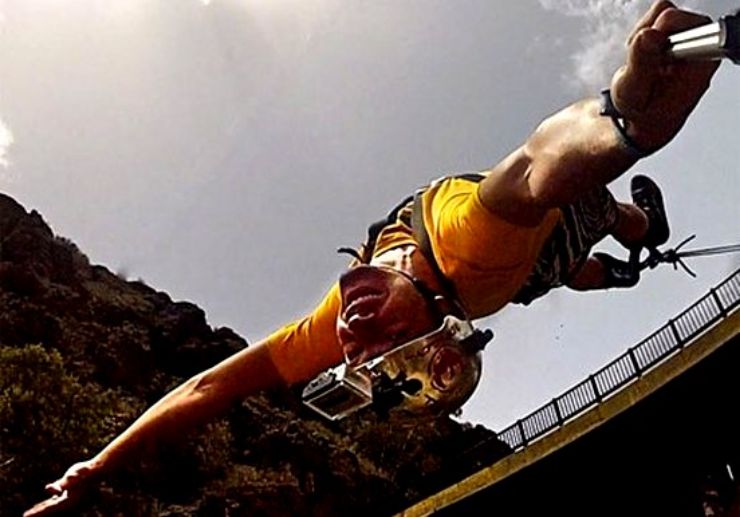 Gran Canaria bridge bungee jumping flip