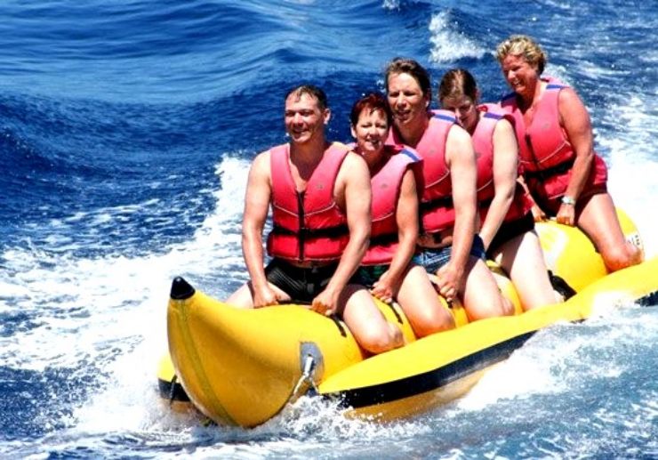 Ride a Banana boat while sailing in La Palma