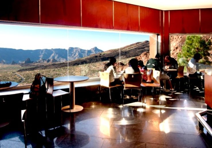 Cafe at Teide cable car station with stunning views