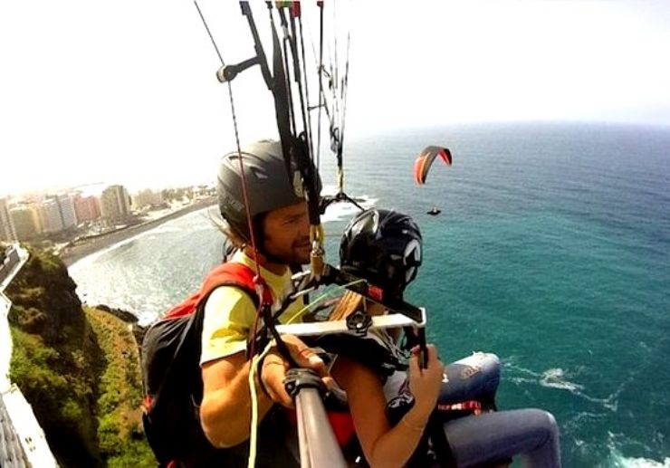 Paragliding tandem in Puerto de la Cruz