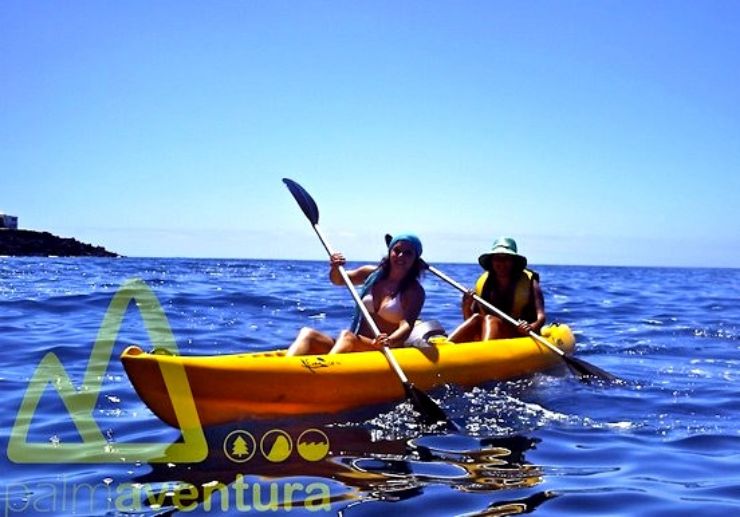 Kayaking in La Palma sea waters