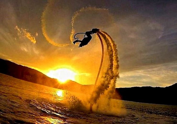 Test your balance with flyboard in Lanzarote