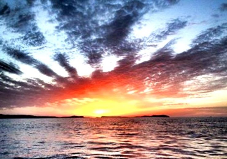 Amazing sunset in Ibiza