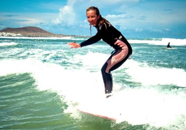 Surfing Lanzarote waves