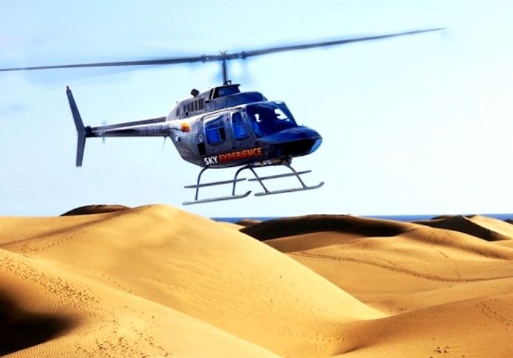 Gran Canaria helicopter tour Maspalomas sand dunes