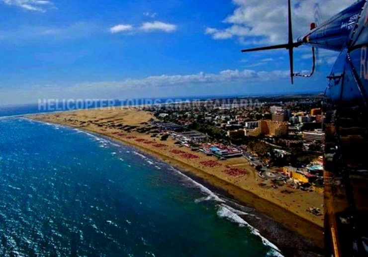 Helicopter tour Gran Canaria south coast