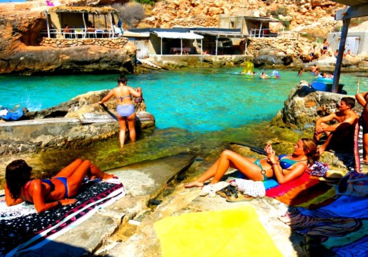 Ibiza cala swimming on jeep tour