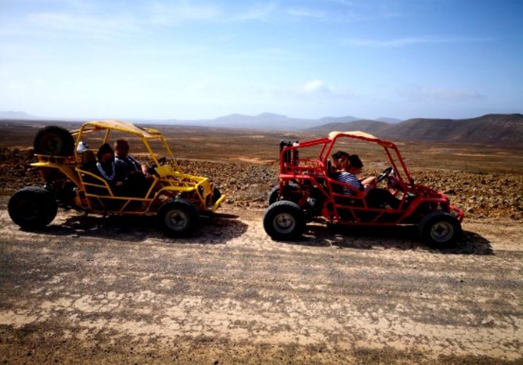 Buggy rugged landscape in Fuerteventura
