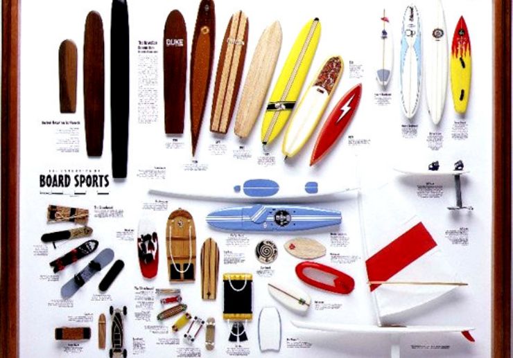 Various types of boards