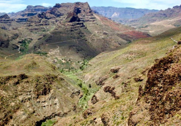 Beautiful valley view Gran Canaria panorama tour