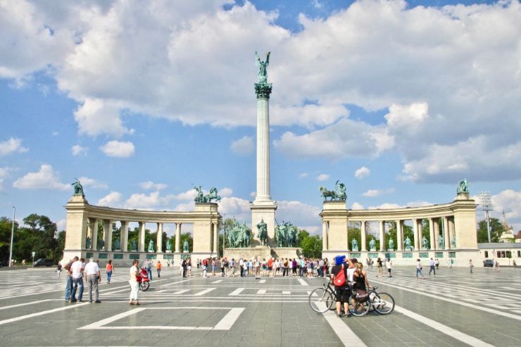 Majestic Heroes square in Budapest
