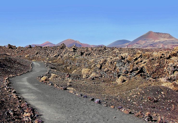 Volcanic landscapes in Lanzarote