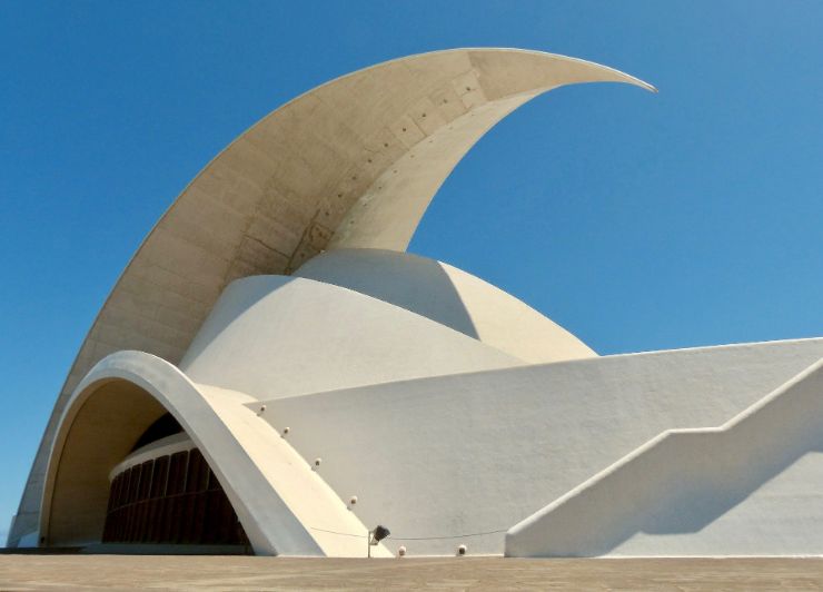 Fascinating futuristic architecture of Auditorio de Tenerife