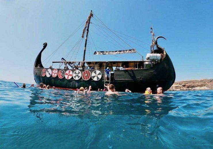 Viking boat tour with swimming and snorkelling